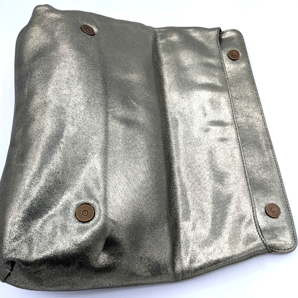 NWT Gold Metallic Lanvin Envelope Style Clutch - Picture 8 of 13